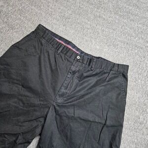 Polo Golf Ralph Lauren Shorts Mens 40 Black Cotton Flat Front Classic Logo